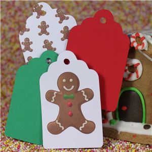 Gingerbread Men Ribbon - 8  Tags